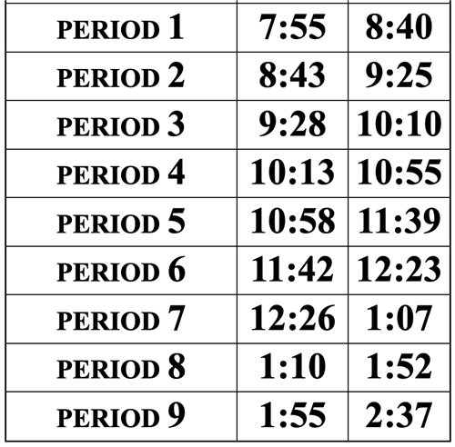 Daily Schedule